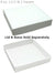 5-3/4 x 5-3/4 x 1-1/8 White 8 oz. (1/2 lb.) Square Candy Box LID 250/Case