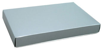 9-5/8 x 6-1/8 x 1-1/8 Silver 1 lb. Rectangular Candy Box LID 250/Case