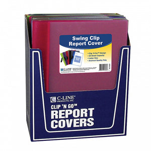 Clip 'N Go Report Cover, Assorted Colors, 24/display