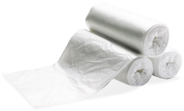 43 X 48 (12 micron) High Density Coreless Roll Liners (56 Gallons) - White 200/Case
