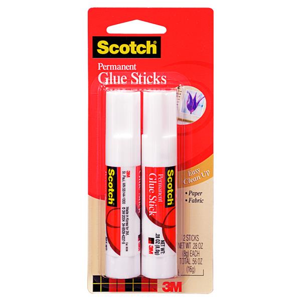 3M Scotch Scotch Glue Stick, 2 sticks/card, 6 cards/box