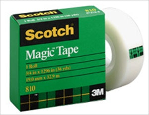 3M Scotch Magic Tape (Matte Finish) 3/4x36 yards Desk Dispenser Refills,  12 rolls/box