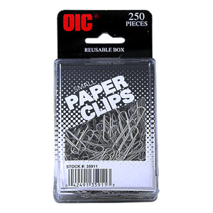 Small Paper Clips Carded, 250 clips/card, 6 cards/pack