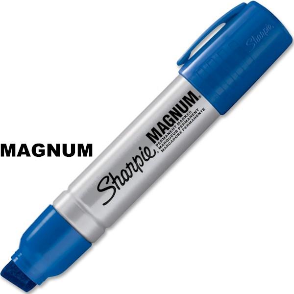 Sharpie Magnum Marker, Blue Permanent-Tank Type, ea