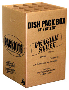 PackRite - Dish Pack Box 5.2cu.ft. Double Wall 18 x 18 x 28