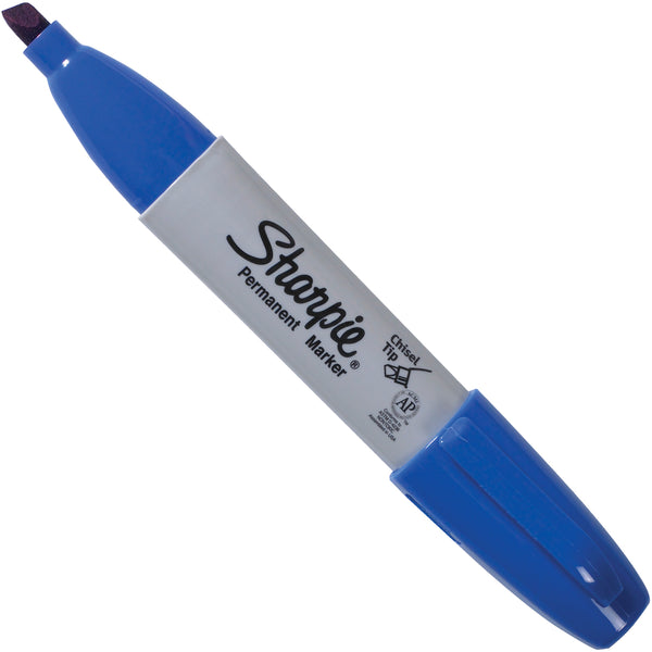 Blue Sharpie Chisel Tip Markers 12/Case
