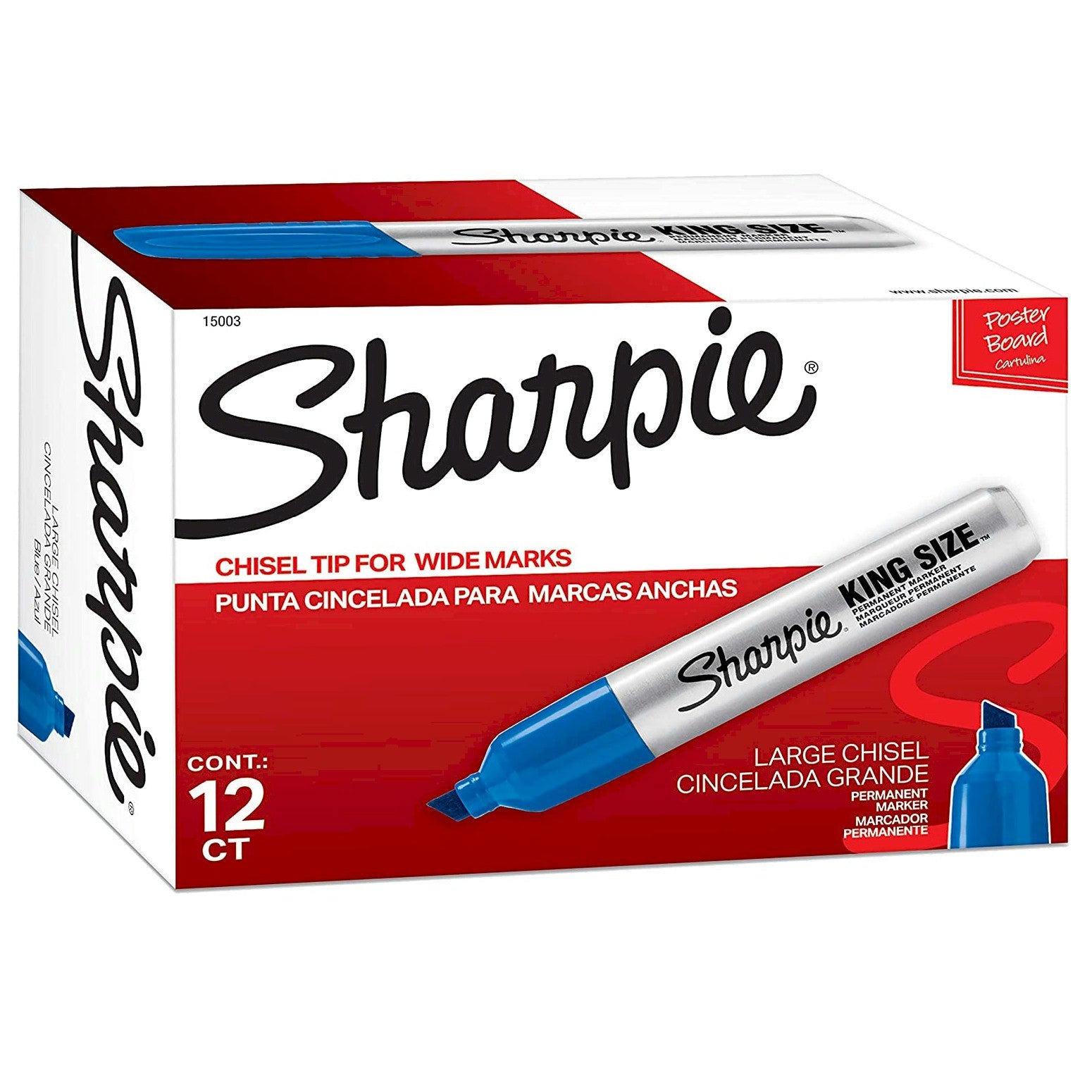 Blue Sharpie King Size Markers 12/Case