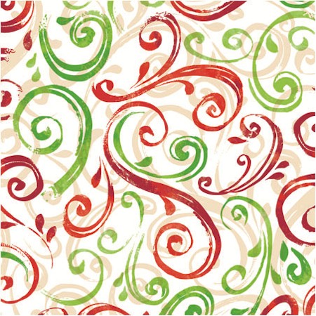 24" x 417 Feet/Roll Christmas Swirl Half Ream Gift Wrap