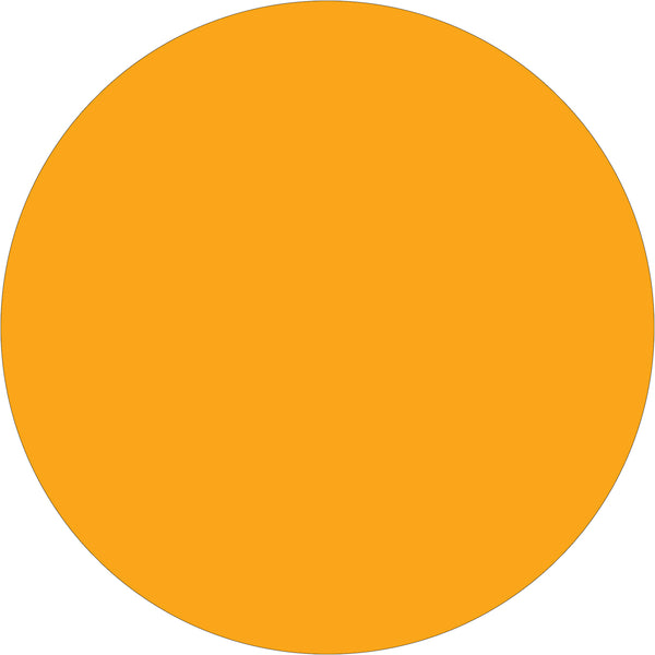 3/4" Orange Inventory Circle Labels 1000/Roll