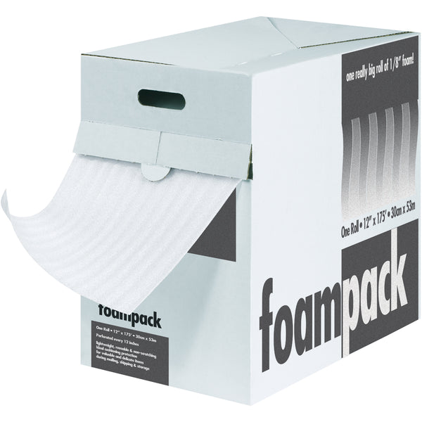 12" (1/8" Thick) Poly Foam Roll in Self-Dispensing Box 175 Feet/Roll