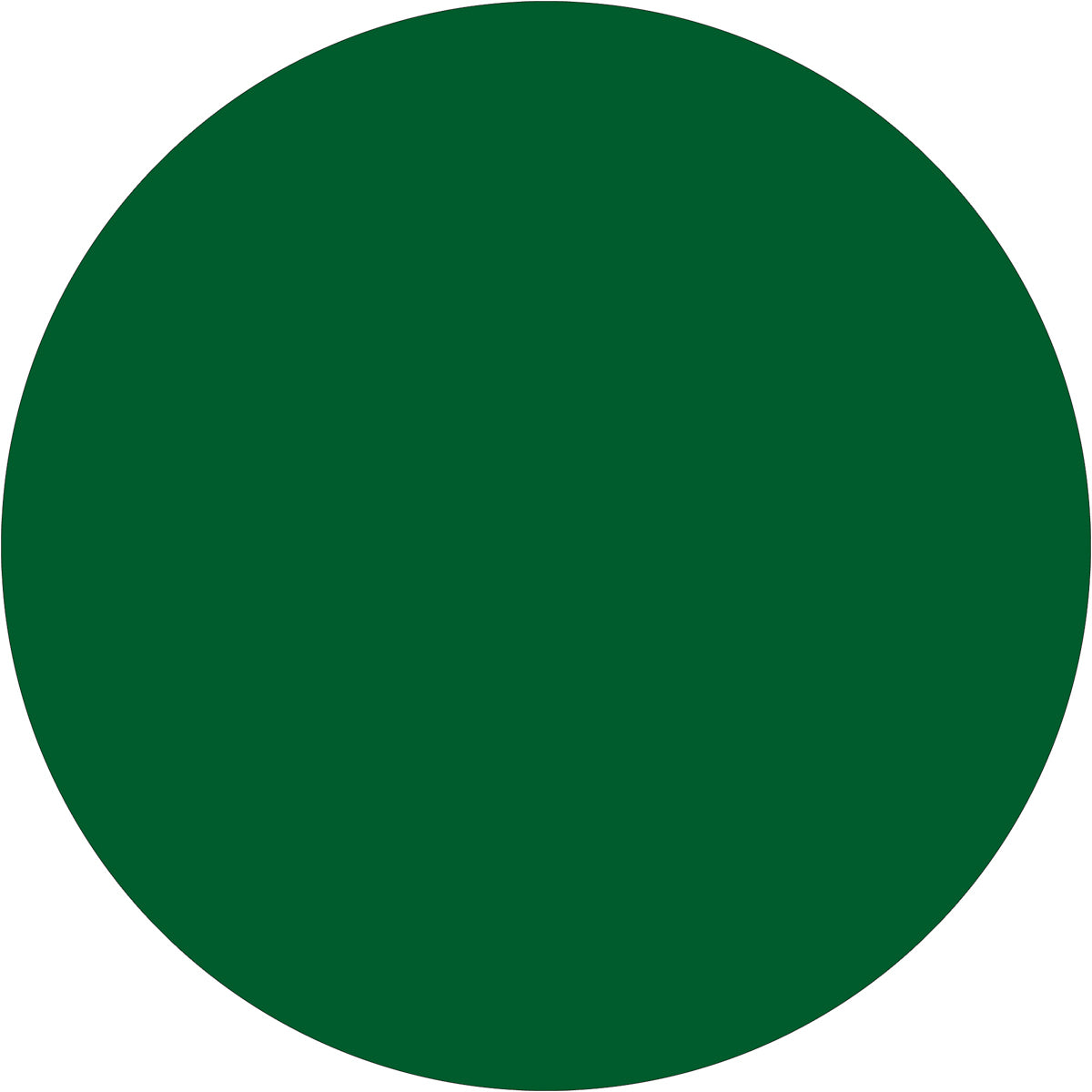 1" Green Inventory Circle Labels 500/Roll