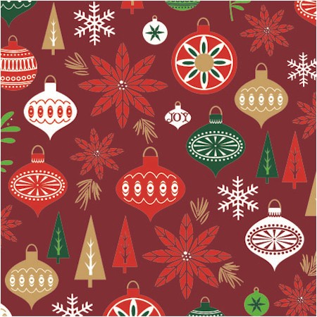 24" x 833 Feet/Roll Holiday Happening Full Ream Gift Wrap