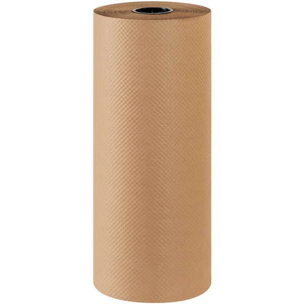 18" 60 lb (9 Roll Diameter) Indented Kraft Paper Roll 300 Feet/Roll