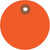 2" Orange Plastic Circle Tags 100/Case