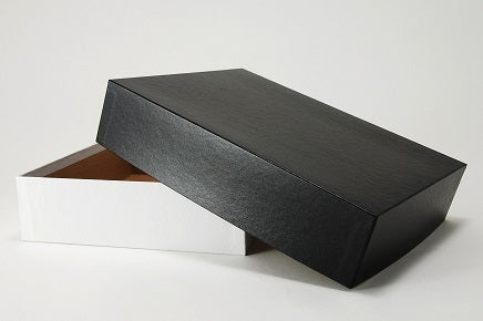 6 1/4 x 4 1/4 x 2 1/2 Black Leather Lid Rigid 2-pc Photography Box