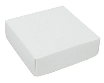 3-11/16 x 3-11/16 x 1-1/8 White 3 oz. Square Candy Box LID 250/Case