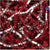Red Silver Crinkle Cut Paper Shred - 10 lbs./case
