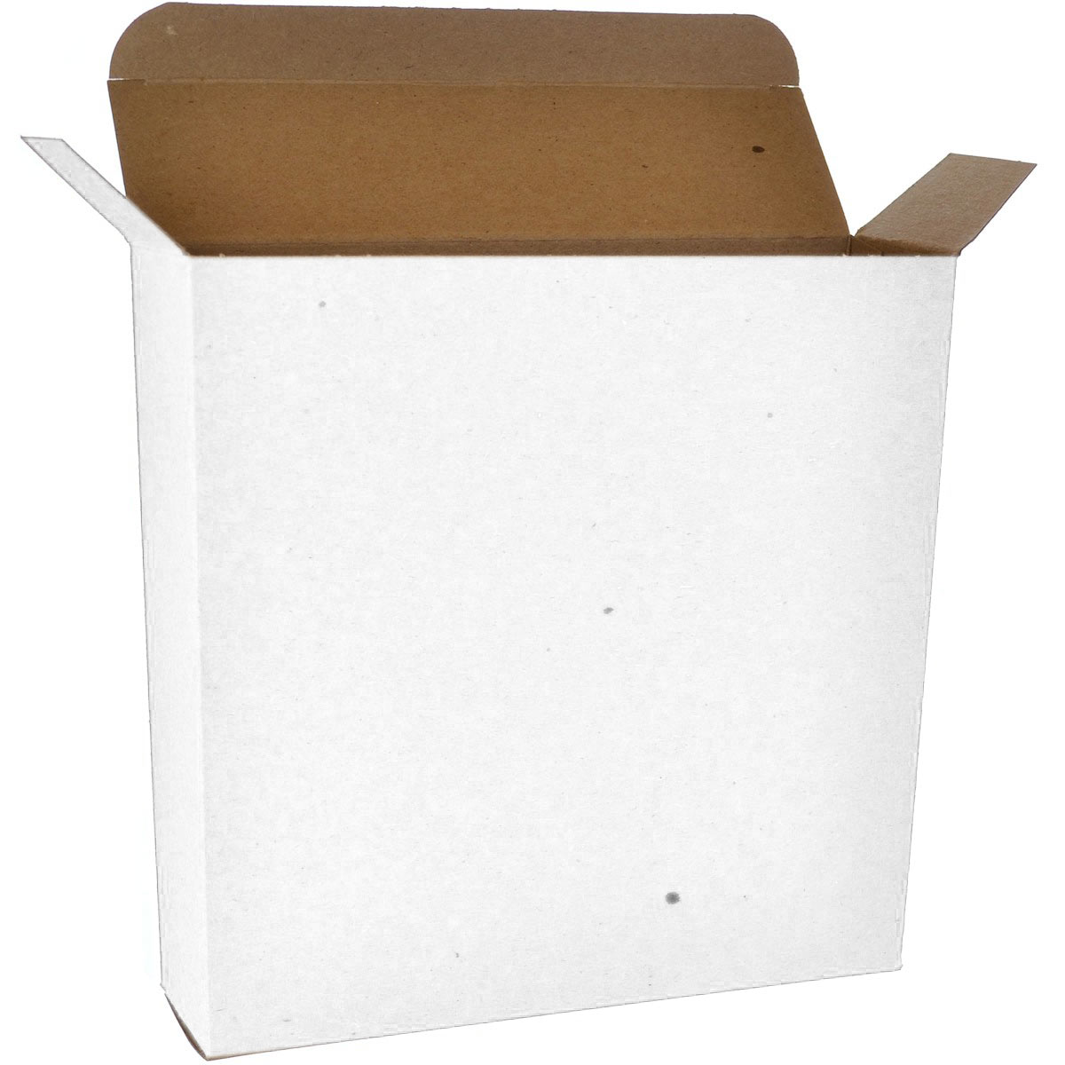 7 1/4 x 2 x 7 1/4 White 24pt 1-pc Chipboard Folding Carton 250/Case