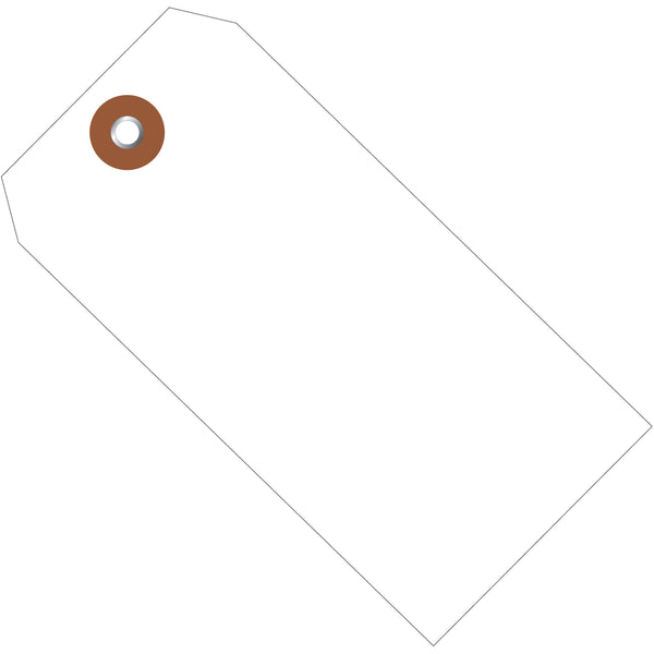 6 1/4 x 3 1/8 White Plastic Shipping Tags 100/Case
