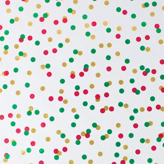 24" x 833 Feet Christmas Confetti Full Ream Gift Wrap