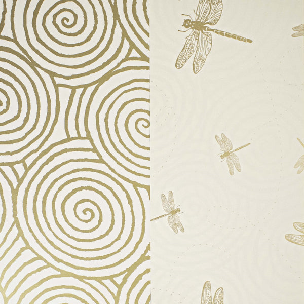 dragonflies swirls gift wrap