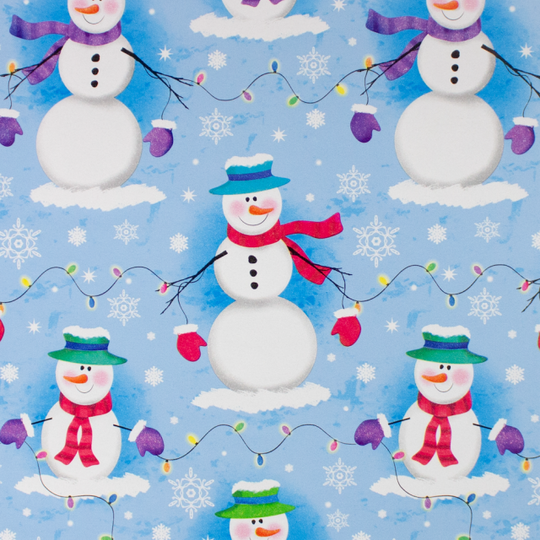 24" x 833 Feet Frosty Lights Full Ream Gift Wrap