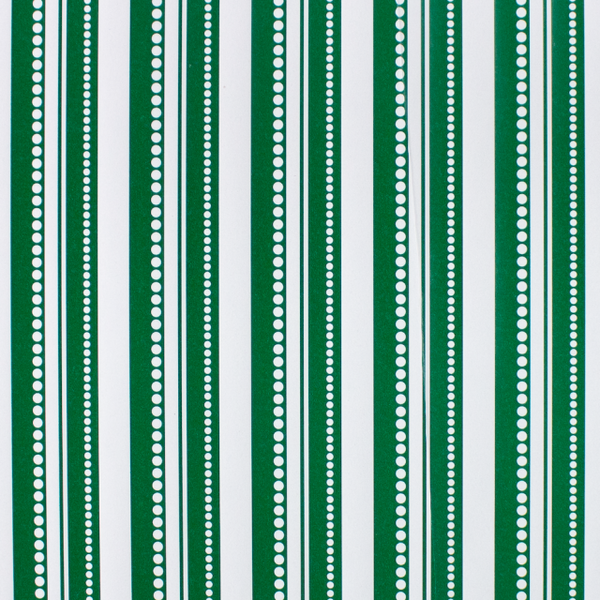 green holiday stripe gift wrap