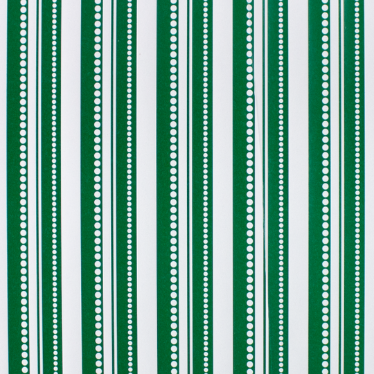 24" x 417 Feet Green Holiday Stripe Half Ream Gift Wrap