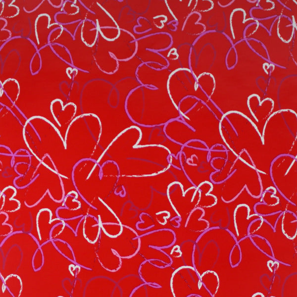 heart toss gift wrap