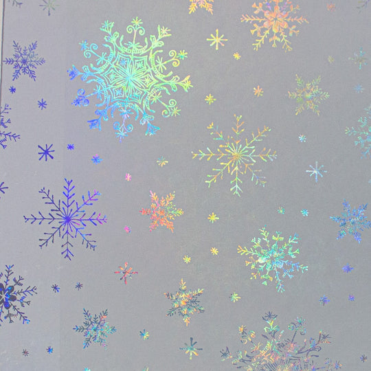 24" x 833 Feet Iridescent Snowflake Full Ream Gift Wrap