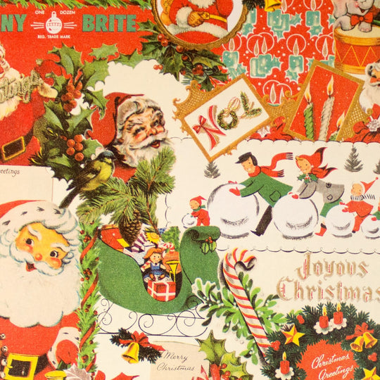 24" x 417 Feet Old Fashion Christmas Half Ream Gift Wrap