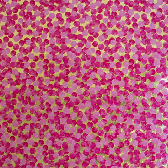 24" x 417 Feet Pink Confetti Dots Half Ream Gift Wrap