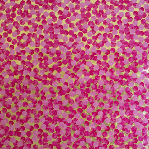pink confetti dots gift wrap