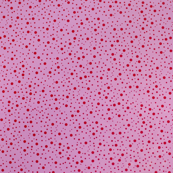 pink red dots gift wrap