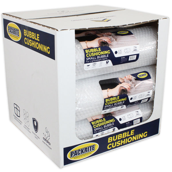 PackRite Bubble Pack, 3/16 Original Size Bubble 16 x 9 Feet Pony Roll, 12/Case