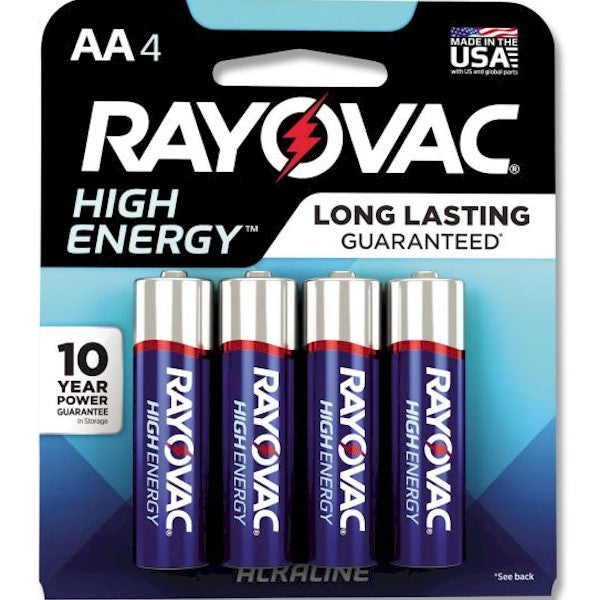 Rayovac AA Alkaline Batteries 4/Pack
