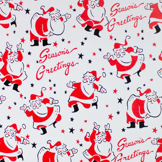 24" x 833 Feet Santa's Song & Dance Full Ream Gift Wrap