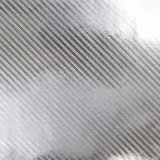 24" x 833 Feet Silver Diagonal Stripe Full Ream Gift Wrap