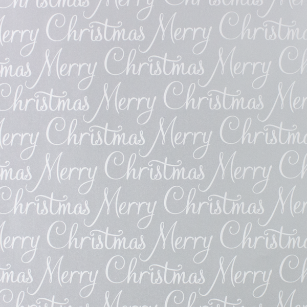 silver merry holiday gift wrap