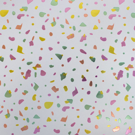 24" x 417 Feet Terrazzo White Half Ream Gift Wrap
