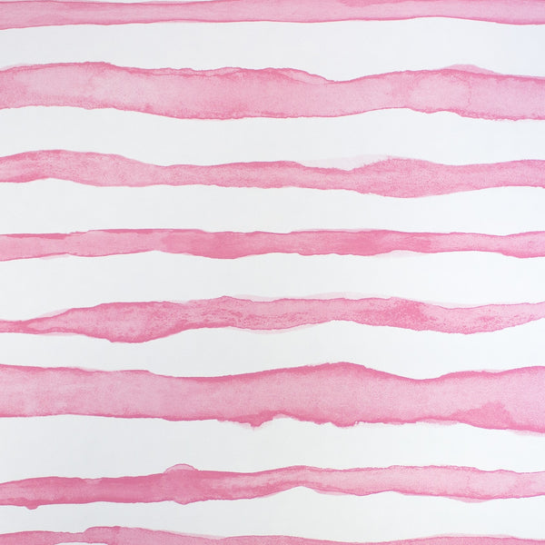 watercolor pink stripe gift wrap