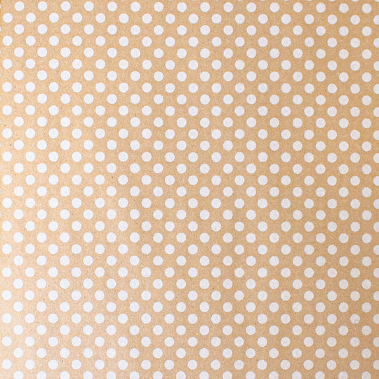 24" x 833 Feet White Dots Full Ream Gift Wrap
