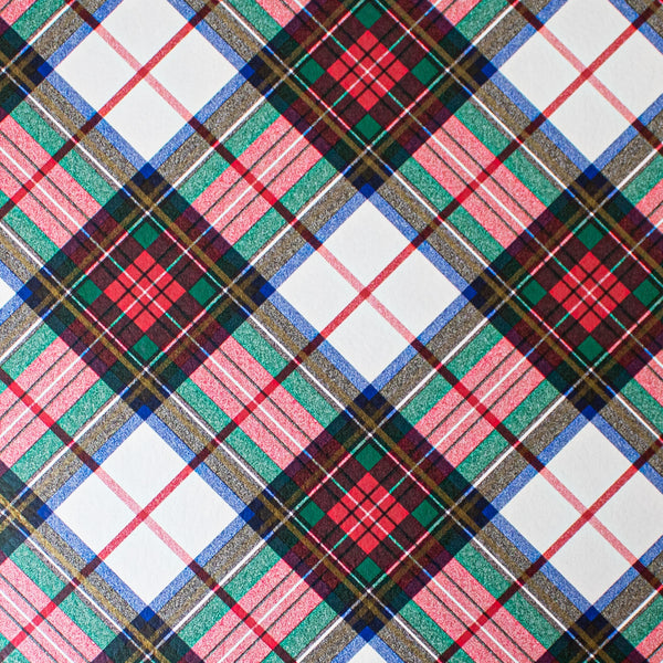 white plaid gift wrap