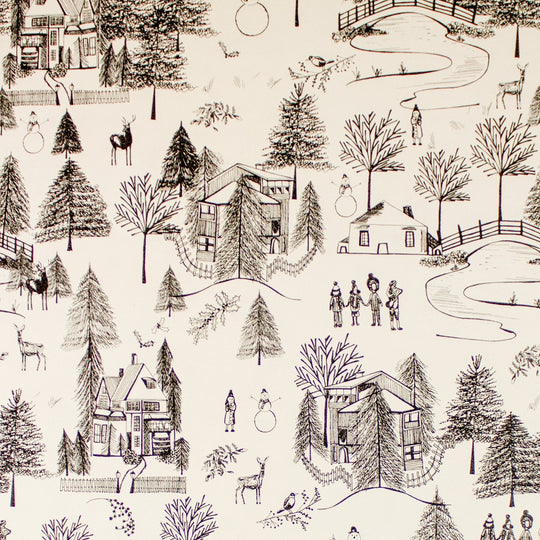 24" x 417 Feet Wintertown Half Ream Gift Wrap