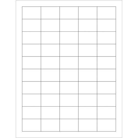 1 1/2 x 1" White Removable Rectangle Laser Labels 5000/Case
