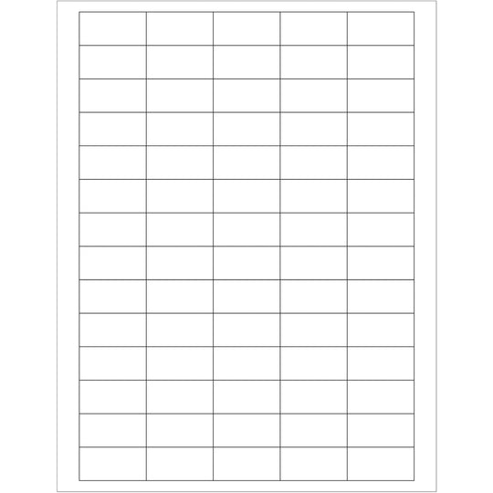 1 1/2 x 3/4" White Rectangle Laser Labels 7000/Case