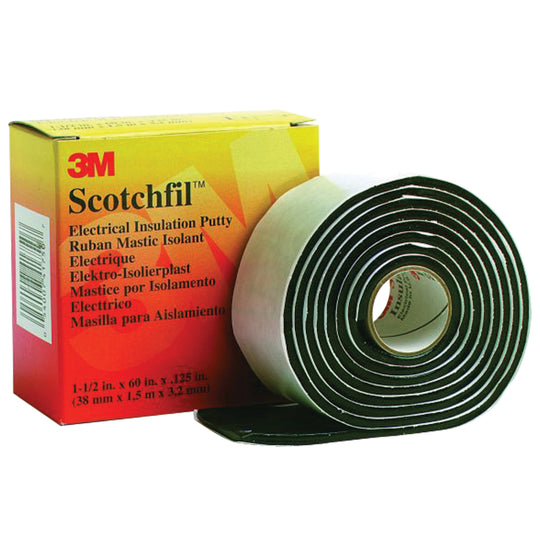 1 1/2" x 5 Feet Black 3M Scotchfil Electrical Putty 12/Case