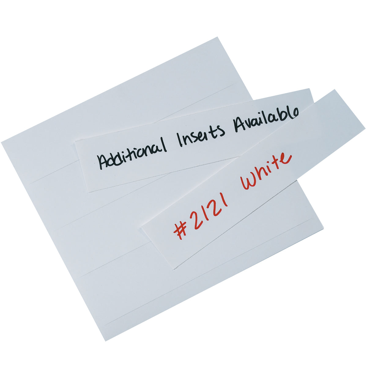 1 1/4 x 6 Plastic Label Holder Insert Cards
