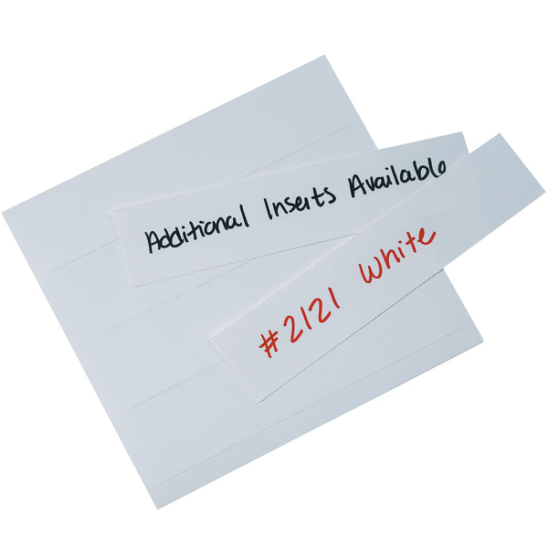 1 1/4 x 6 Plastic Label Holder Insert Cards 400/Case