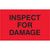 1 1/4 x 2" - "Inspect For Damage" (Fluorescent Red) Labels 500/Roll